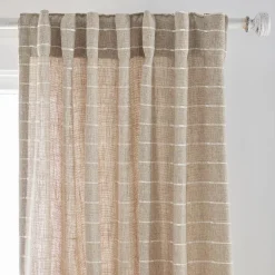 Bouclair Saara Beige Back-Tab Curtain* Sheer Curtains & Window Sheer Panels|Room Darkening & Light Filtering Curtains