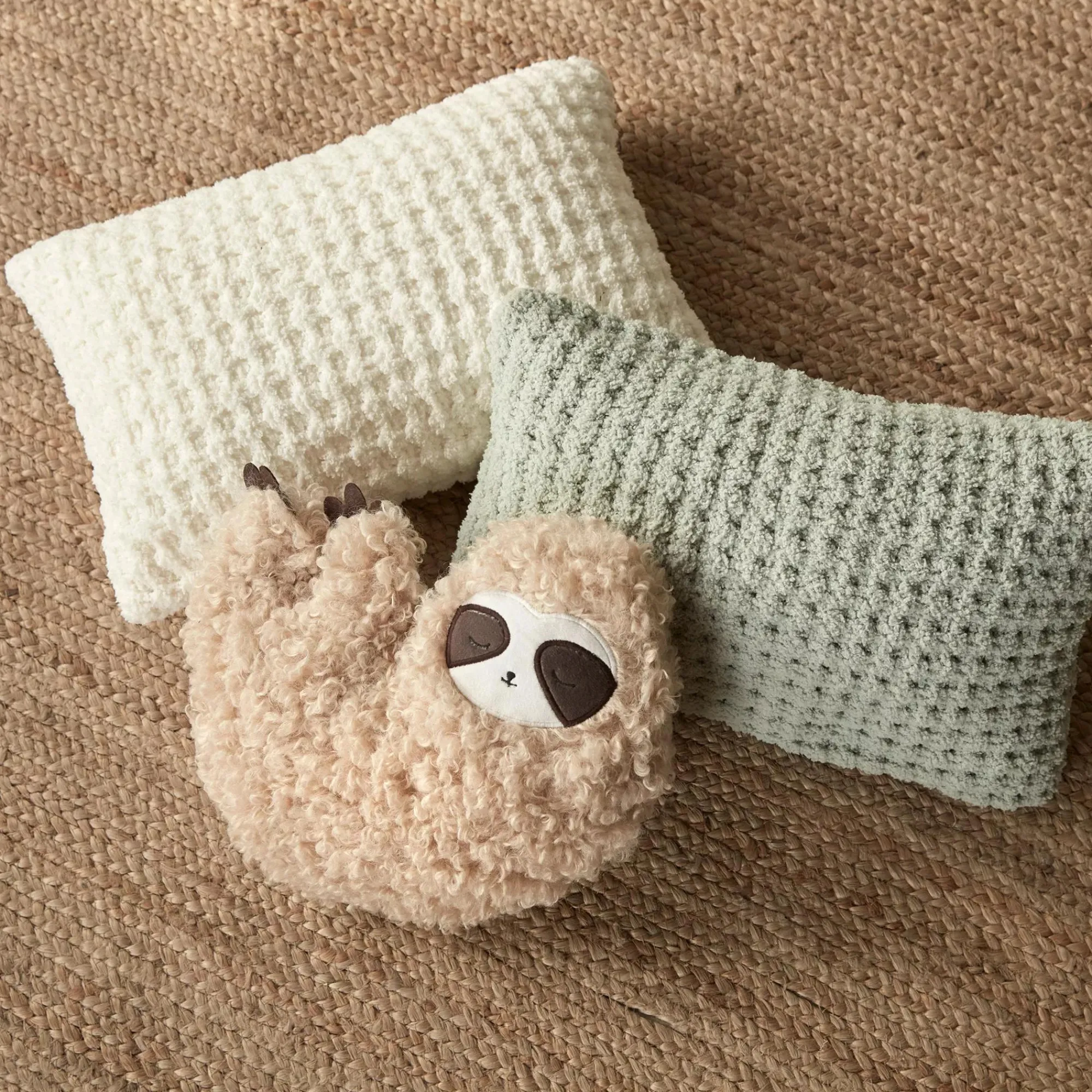 Bouclair Sage Cory Chenille Decorative Lumbar Pillow* Nursery Throw Pillows