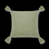 Bouclair Sage Erna Decorative Pillow with Tassels* Junior Throw Pillows
