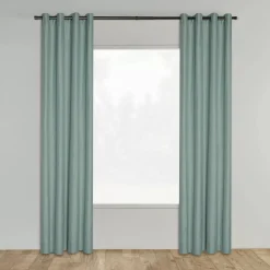 Bouclair Seafoam Aqua Darja Blackout Curtain* Sheer Curtains & Window Sheer Panels|Blackout Window Curtains