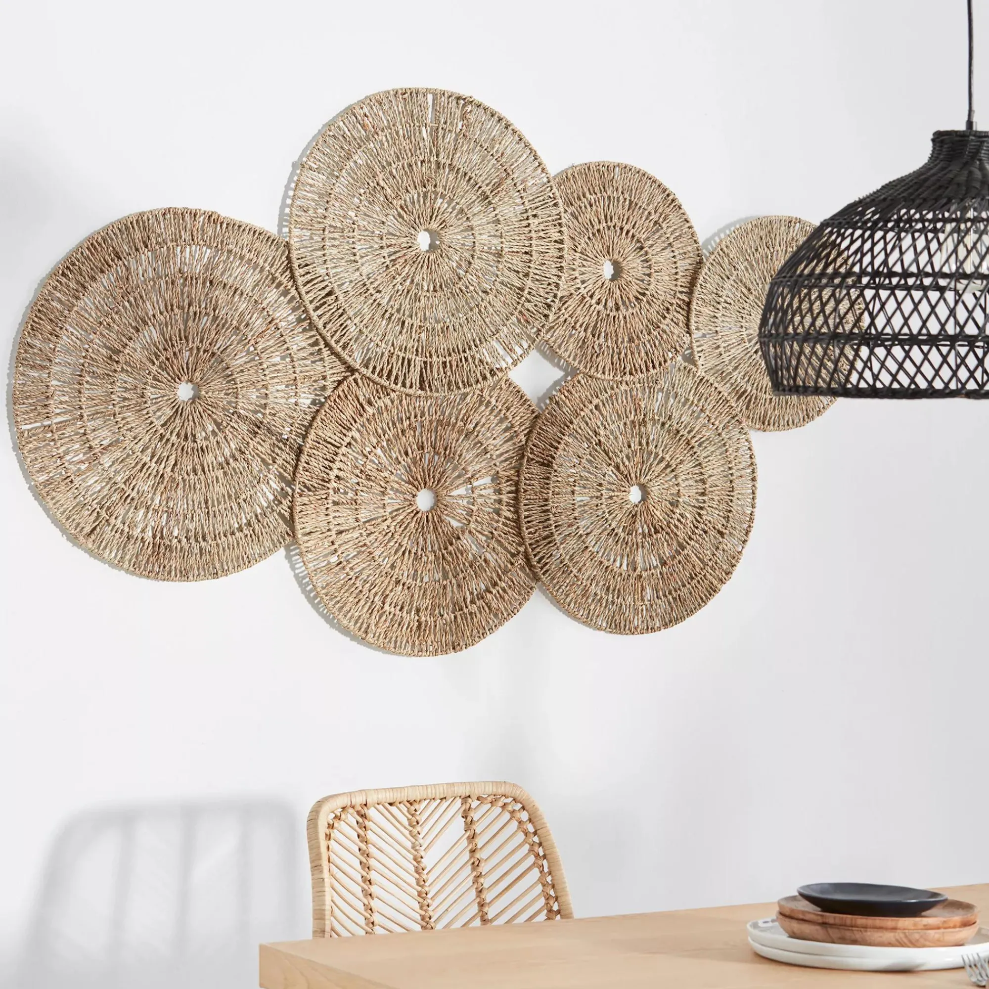 Bouclair Seagrass Circles Wall Art* Wall Decorations