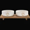 Bouclair Set of 2 Pet Paw Ceramic Bowls* Home Decorative Items & Objects