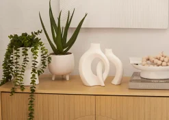 Bouclair Set of 2 Speckled Ceramic Table Vase* Modern Decorative Vases|Home Decorative Items & Objects