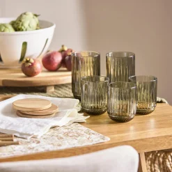 Bouclair Set of 4 Wood Coasters* Dinnerware|Kitchen & Dining Accessories