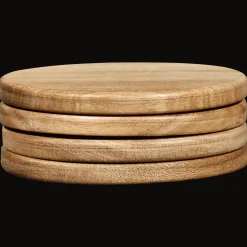 Bouclair Set of 4 Wood Coasters* Dinnerware|Kitchen & Dining Accessories