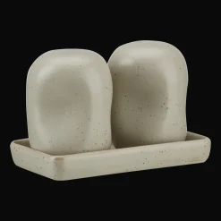 Bouclair Set of Salt and Pepper Shakers on Tray* Dinnerware