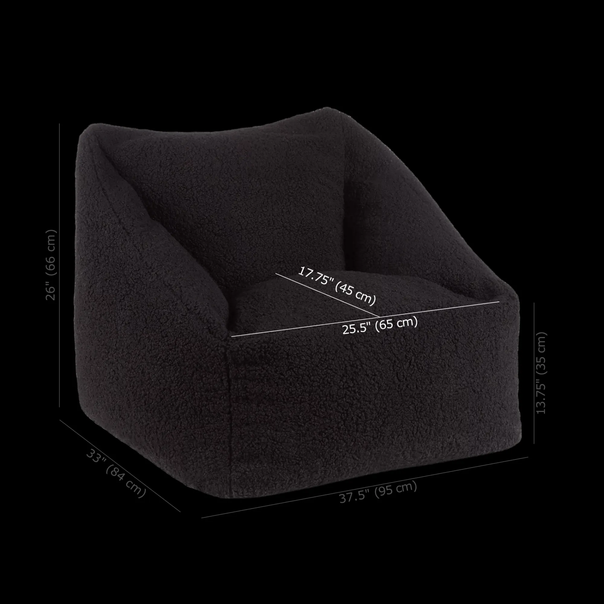 Bouclair Sherpa Bean Bag Chair* Junior Bedroom Furniture