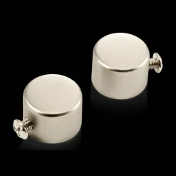 Bouclair Silver Pole End Caps* Curtain Rod Set Accessories|Curtain Rods