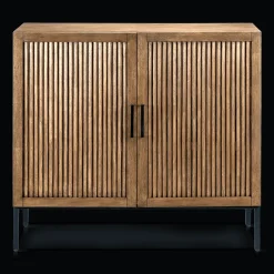 Bouclair Slatted 2-Door Dark Wood Buffet* Furniture Accessories|Buffet Tables & Credenzas