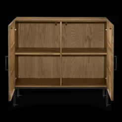 Bouclair Slatted 2-Door Dark Wood Buffet* Furniture Accessories|Buffet Tables & Credenzas