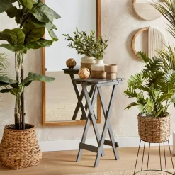 Bouclair Speckled Ceramic and Rattan Vase* Modern Decorative Vases|Home Decorative Items & Objects