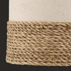 Bouclair Speckled Ceramic and Rattan Vase* Modern Decorative Vases|Home Decorative Items & Objects