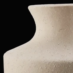 Bouclair Speckled Ceramic and Rattan Vase* Modern Decorative Vases|Home Decorative Items & Objects