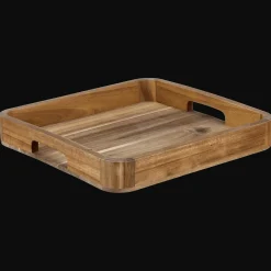 Bouclair Square Acacia Wood Tray* Home Decorative Items & Objects
