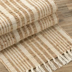 Bouclair Striped Natural Table Runner* Dinnerware|Kitchen & Dining Accessories