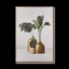 Bouclair Succulents in Wood Vase Printed Framed Canvas* Printed & Photography Wall Art Canvases