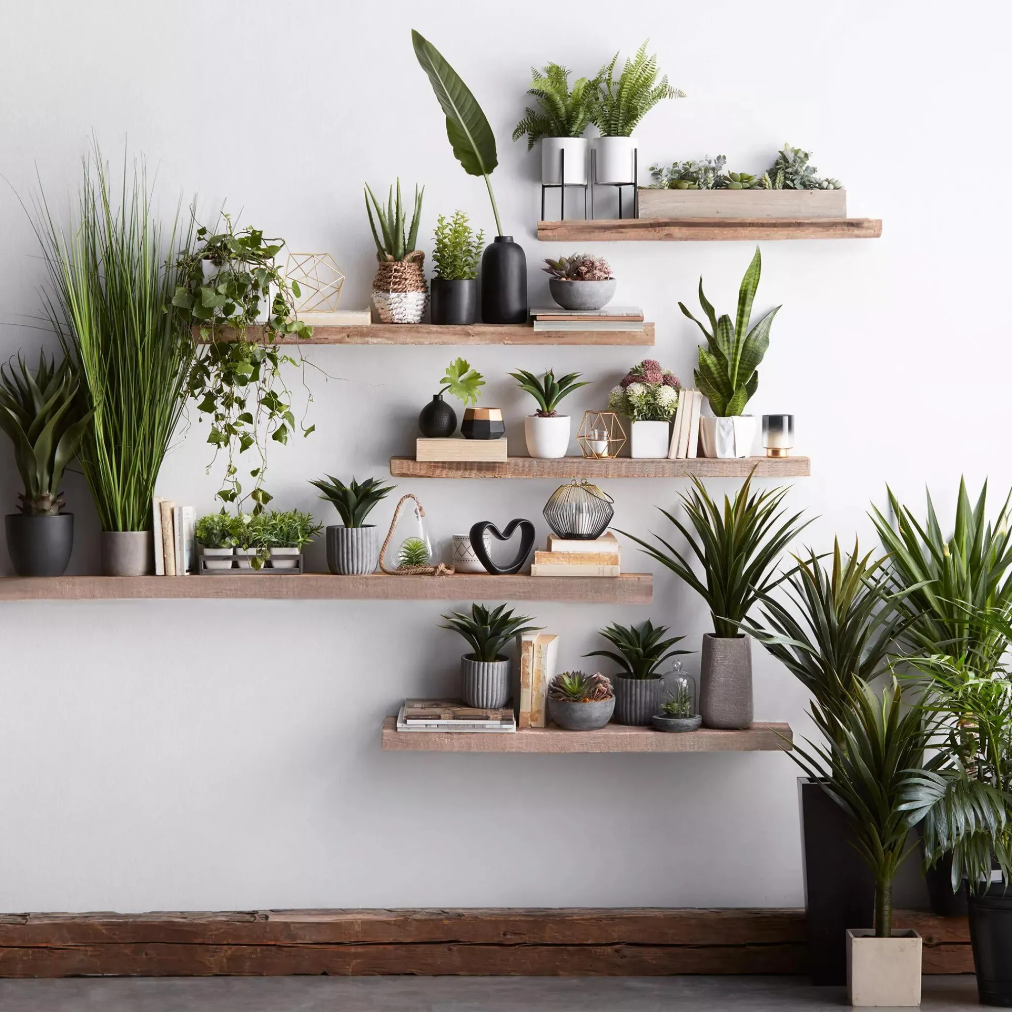 Bouclair Tall Grass in Cement Pot* Artificial Plants