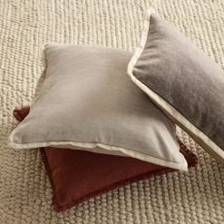 Bouclair Taupe Beatrice Decorative Lumbar Pillow* Decorative Throw Pillows