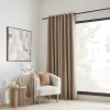 Bouclair Taupe Dion Blackout Curtain* Sheer Curtains & Window Sheer Panels|Blackout Window Curtains