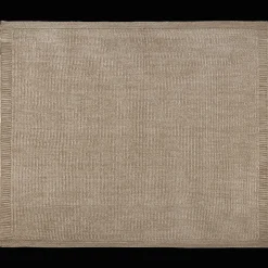 Bouclair Taupe Ribba Throw* Decorative Throws & Blankets