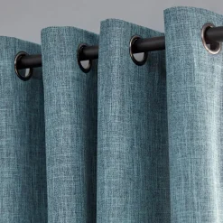 Bouclair Teal Chita Blackout Curtain* Sheer Curtains & Window Sheer Panels|Blackout Window Curtains