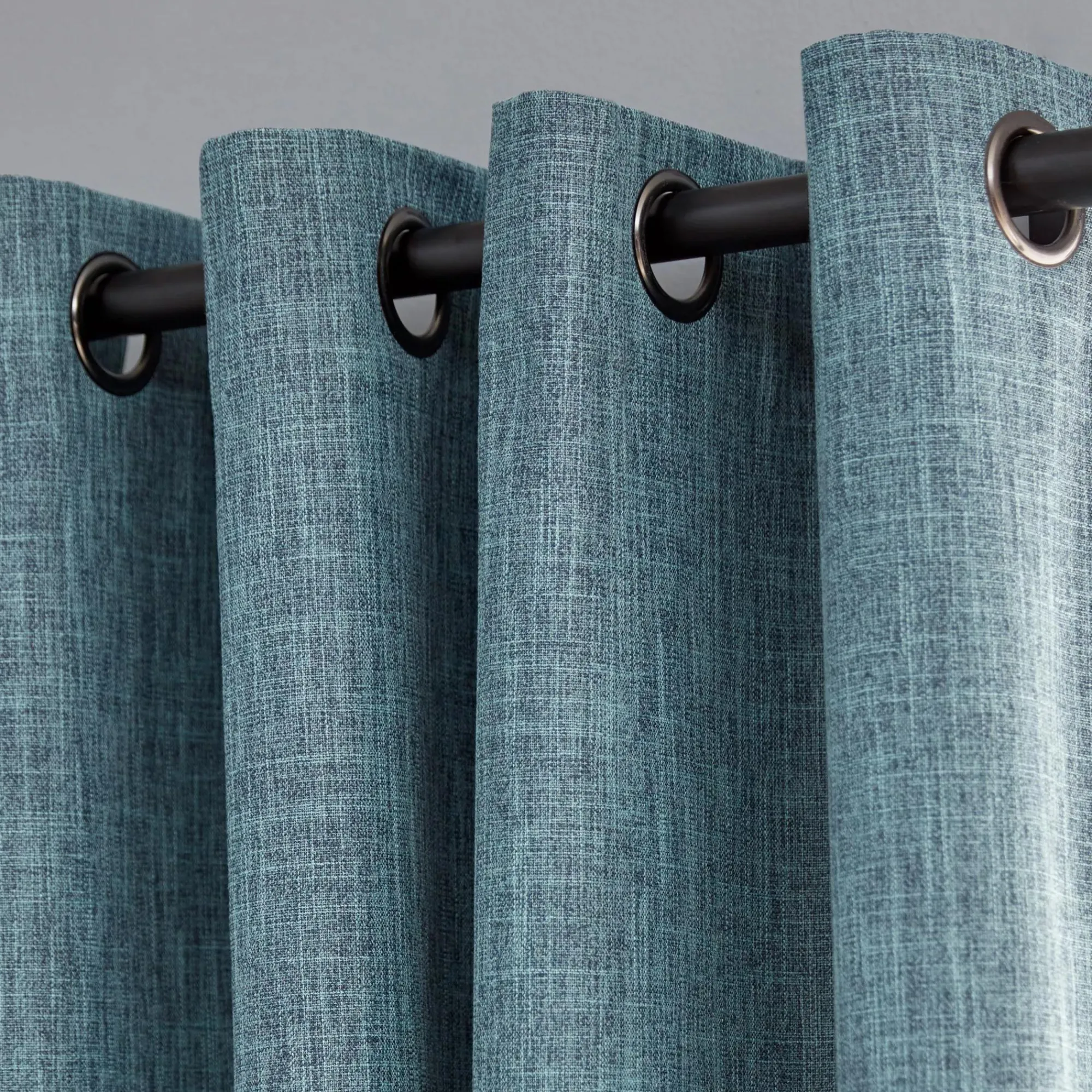 Bouclair Teal Chita Blackout Curtain* Sheer Curtains & Window Sheer Panels|Blackout Window Curtains