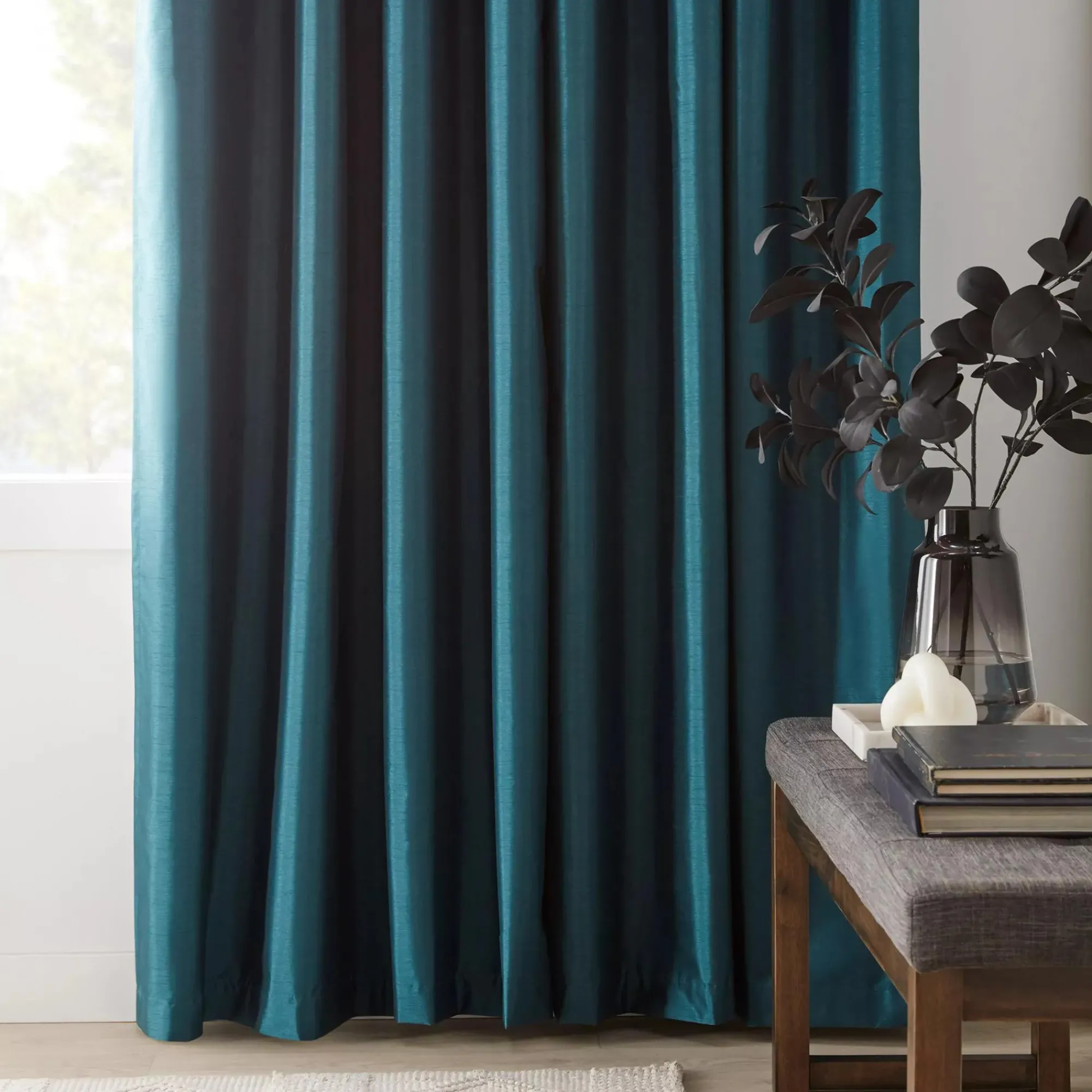 Bouclair Teal Pegaze Blackout Curtain* Sheer Curtains & Window Sheer Panels|Blackout Window Curtains
