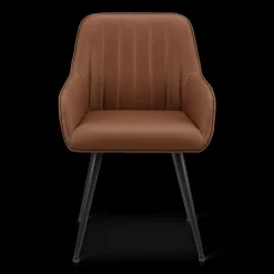 Bouclair Textured Faux Leather and Metal Dining Chair* Furniture Accessories|Dining Chairs