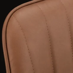 Bouclair Textured Faux Leather and Metal Dining Chair* Furniture Accessories|Dining Chairs