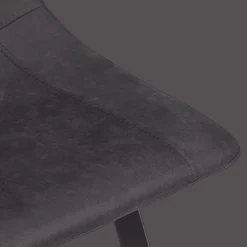 Bouclair Textured Faux Leather and Metal Bar Stool* Furniture Accessories|Bar & Counter Stools