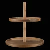 Bouclair Two Tier Wood Serving Tray* Dinnerware