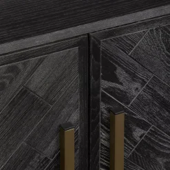 Bouclair Two-Door Chevron Veneer and Metal Buffet* Furniture Accessories|Buffet Tables & Credenzas