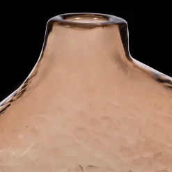 Bouclair Uneven Pink Glass Vase* Modern Decorative Vases|Home Decorative Items & Objects