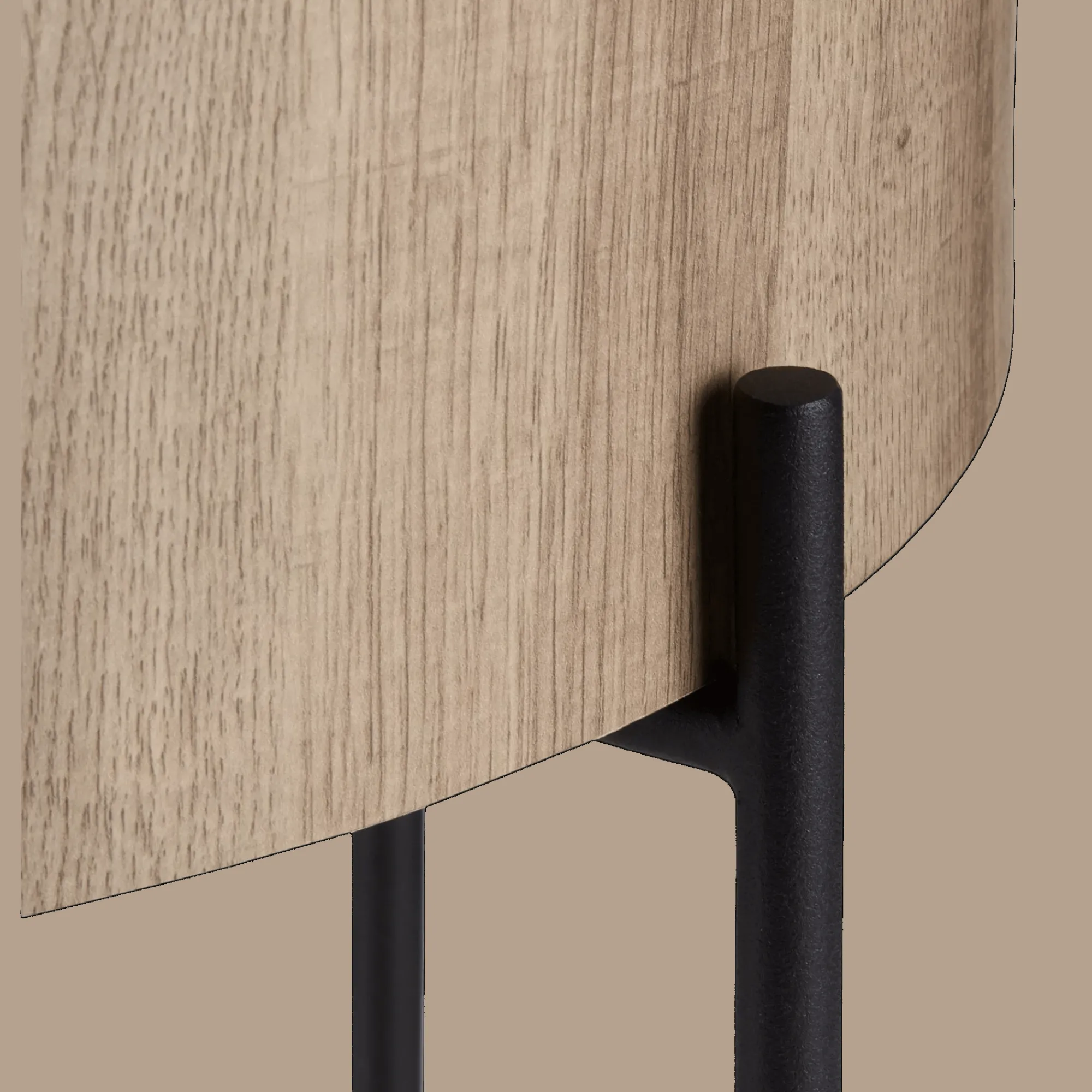 Bouclair Veneer and Metal Side Table* Side Tables|Coffee Tables & Side Tables