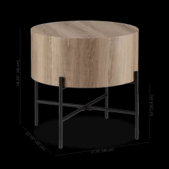 Bouclair Veneer and Metal Side Table* Side Tables|Coffee Tables & Side Tables