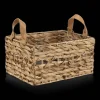 Bouclair Water Hyacinth Crate with Faux Leather Handles* Storage Baskets & Hampers|Storage & Baskets