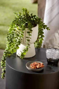 Bouclair Waterfall Eucalyptus in White Hourglass Pot* Artificial Plants