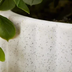 Bouclair Waterfall Eucalyptus in White Hourglass Pot* Artificial Plants