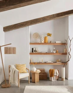 Bouclair White Ceramic Oval Vase with Rope on Handles* Modern Decorative Vases|Home Decorative Items & Objects