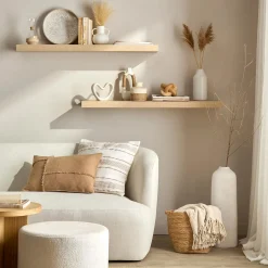 Bouclair White Ceramic Oval Vase with Rope on Handles* Modern Decorative Vases|Home Decorative Items & Objects