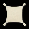 Bouclair White Erna Decorative Pillow with Tassels* Junior Throw Pillows