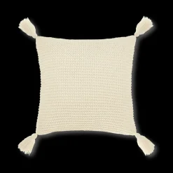 Bouclair White Erna Decorative Pillow with Tassels* Junior Throw Pillows