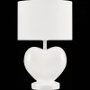 Bouclair White Heart Shaped Table Lamp* Junior Lighting
