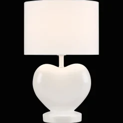 Bouclair White Heart Shaped Table Lamp* Junior Lighting