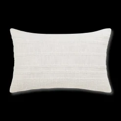 Bouclair White Lindy Lumbar Decorative Pillow* Decorative Throw Pillows