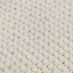 Bouclair White Lonny Woven Throw* Decorative Throws & Blankets