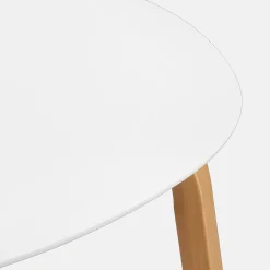 Bouclair White Plastic and Wood Metal Veneer Counter Stool* Furniture Accessories|Bar & Counter Stools