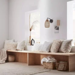 Bouclair White Sheep Faux Fur Throw* Decorative Throws & Blankets