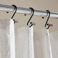 Bouclair White Waffy Essential Shower Curtain* Shower Curtains