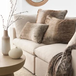 Bouclair Wolf Faux Fur Decorative Pillow* Decorative Throw Pillows